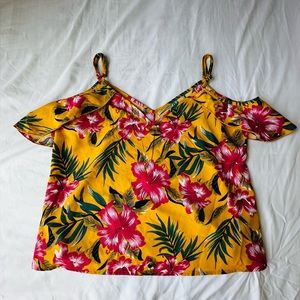 Medium floral off the shoulder blouse